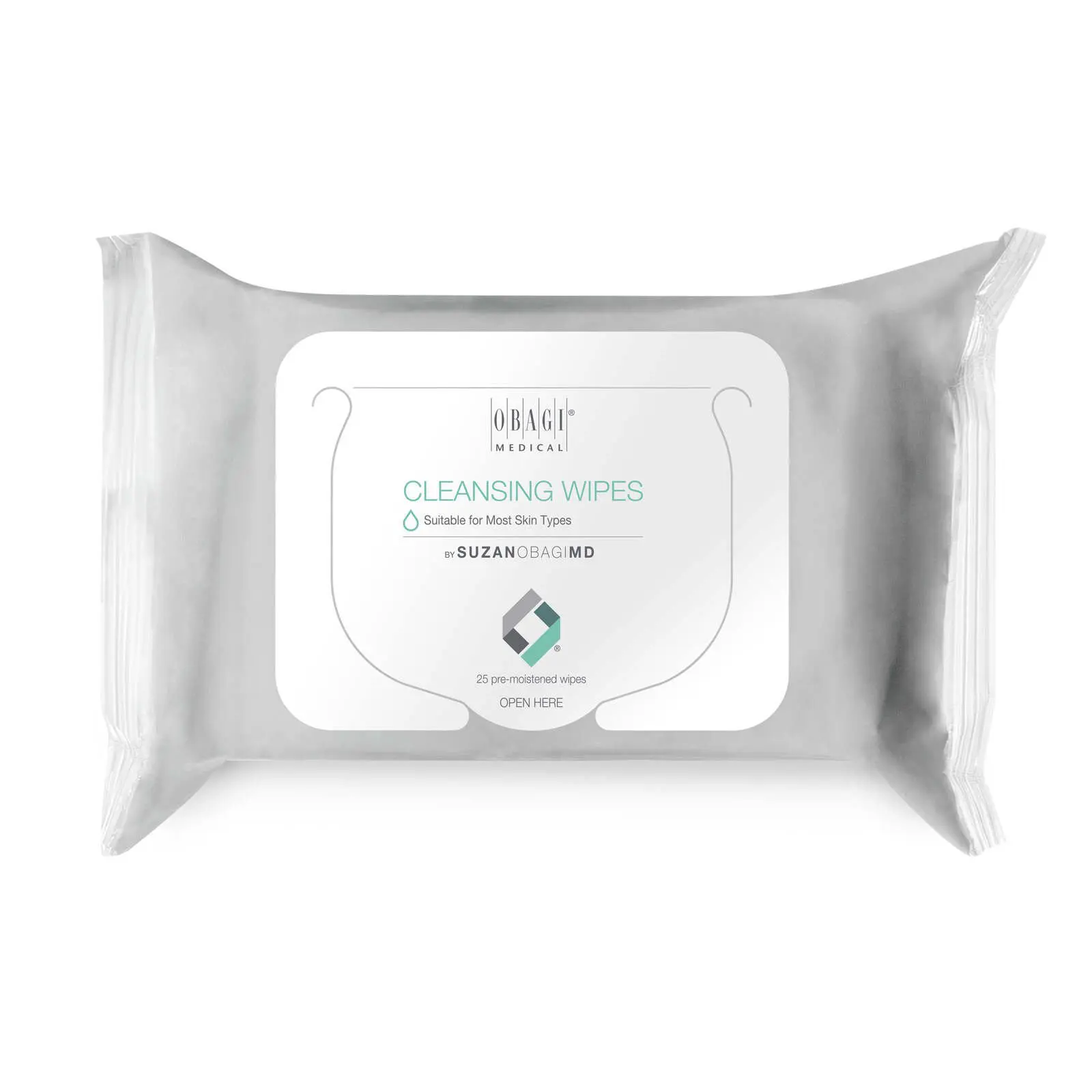 Skincare wipes in sealed package
